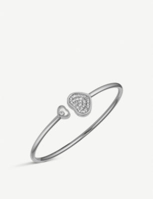 Chopard Happy Hearts diamond bangle 18ct white gold - British product