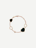 Chopard Happy Hearts rose-gold bracelet with onyx and diamonds, UK version
