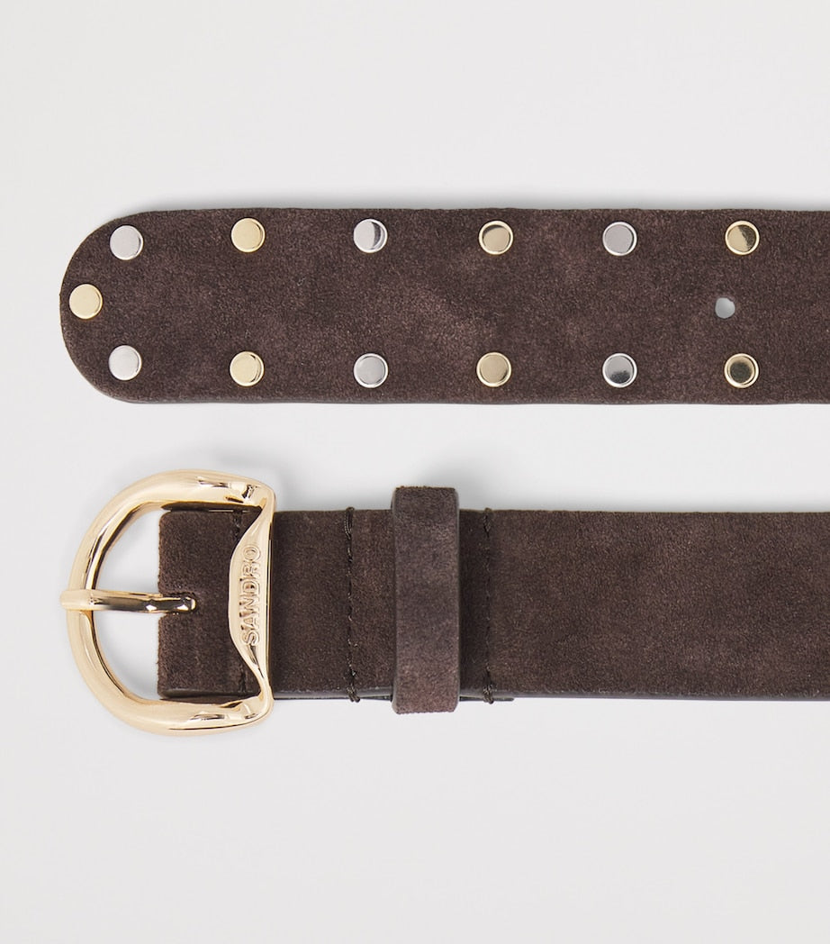 Sandro Paris leather rivet belt 3cm (British brand)