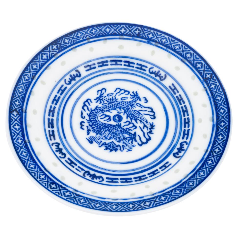 Blue pattern small ceramic plate 6 inch, imported from the UK