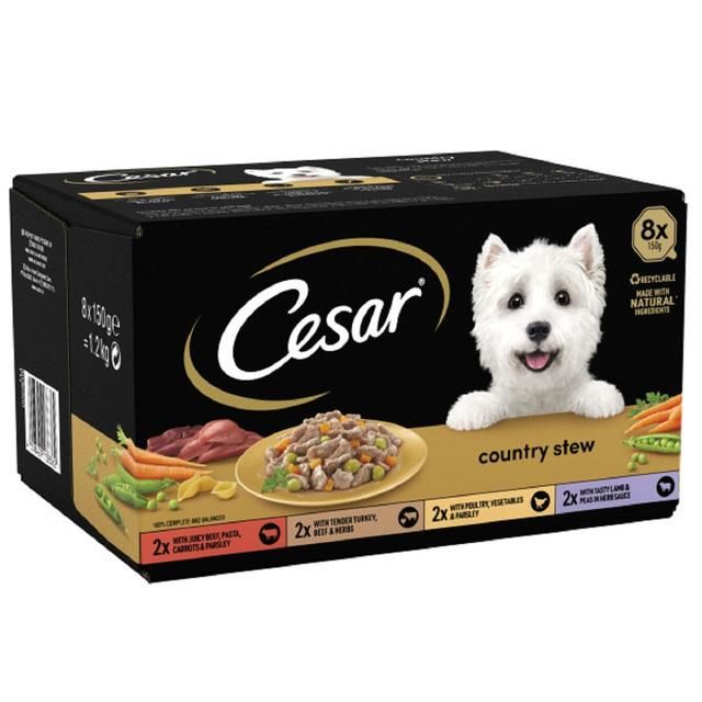 Cesar Country Stew Adult Wet Dog Food Trays Special Selection    8 x 150g GOODS M&S   