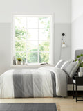 Fusion Grey Betley duvet cover and pillowcase set - British product