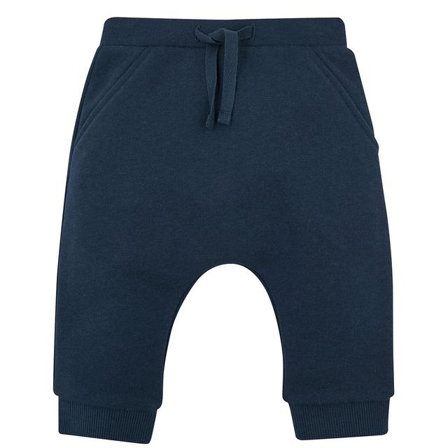 M&S Baby Cotton Rich Plain Joggers 0-3 Years Navy GOODS M&S   