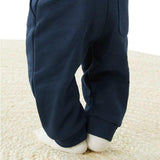 M&S Baby Cotton Rich Plain Joggers 0-3 Years Navy GOODS M&S   