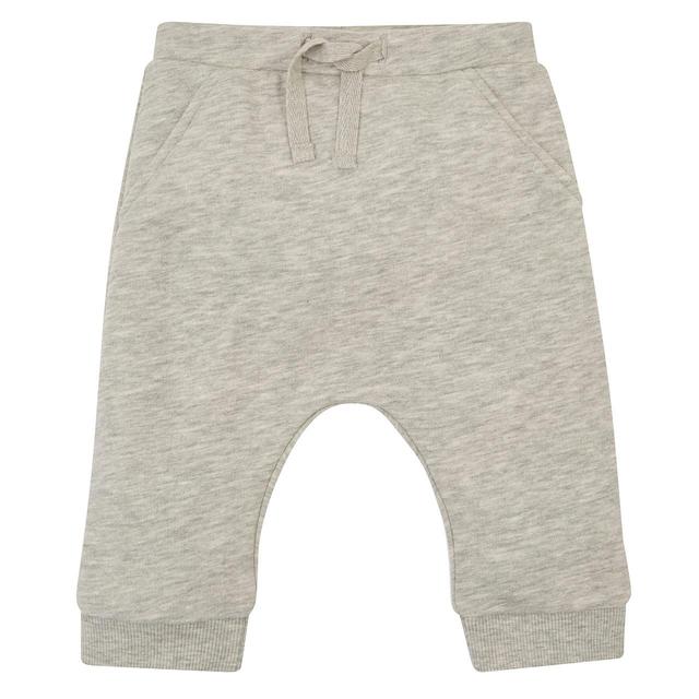 M&S Baby Cotton Rich Plain Joggers 0-3 Years Grey Marl