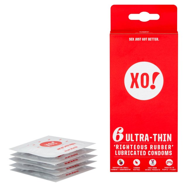 XO! Ultra-Thin 'Righteous Rubber' Condoms   6 per pack GOODS M&S   