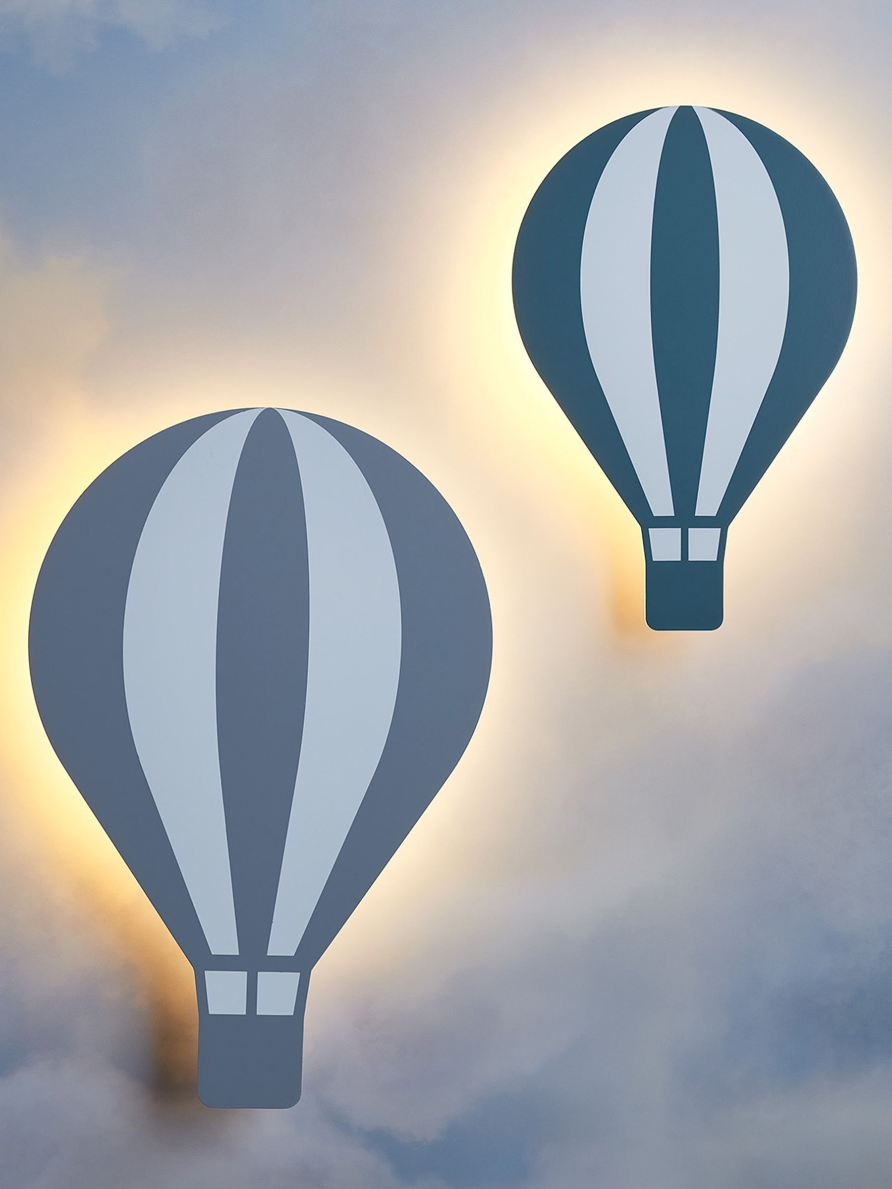 Lights4fun hot air balloon wall light duo, UK version