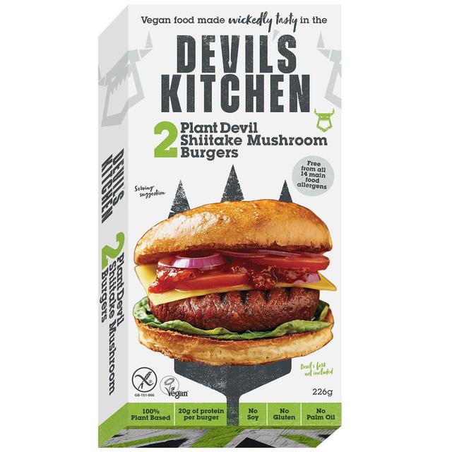 Devil's Kitchen Shiitake Mushroom Burger   2 per pack GOODS M&S   