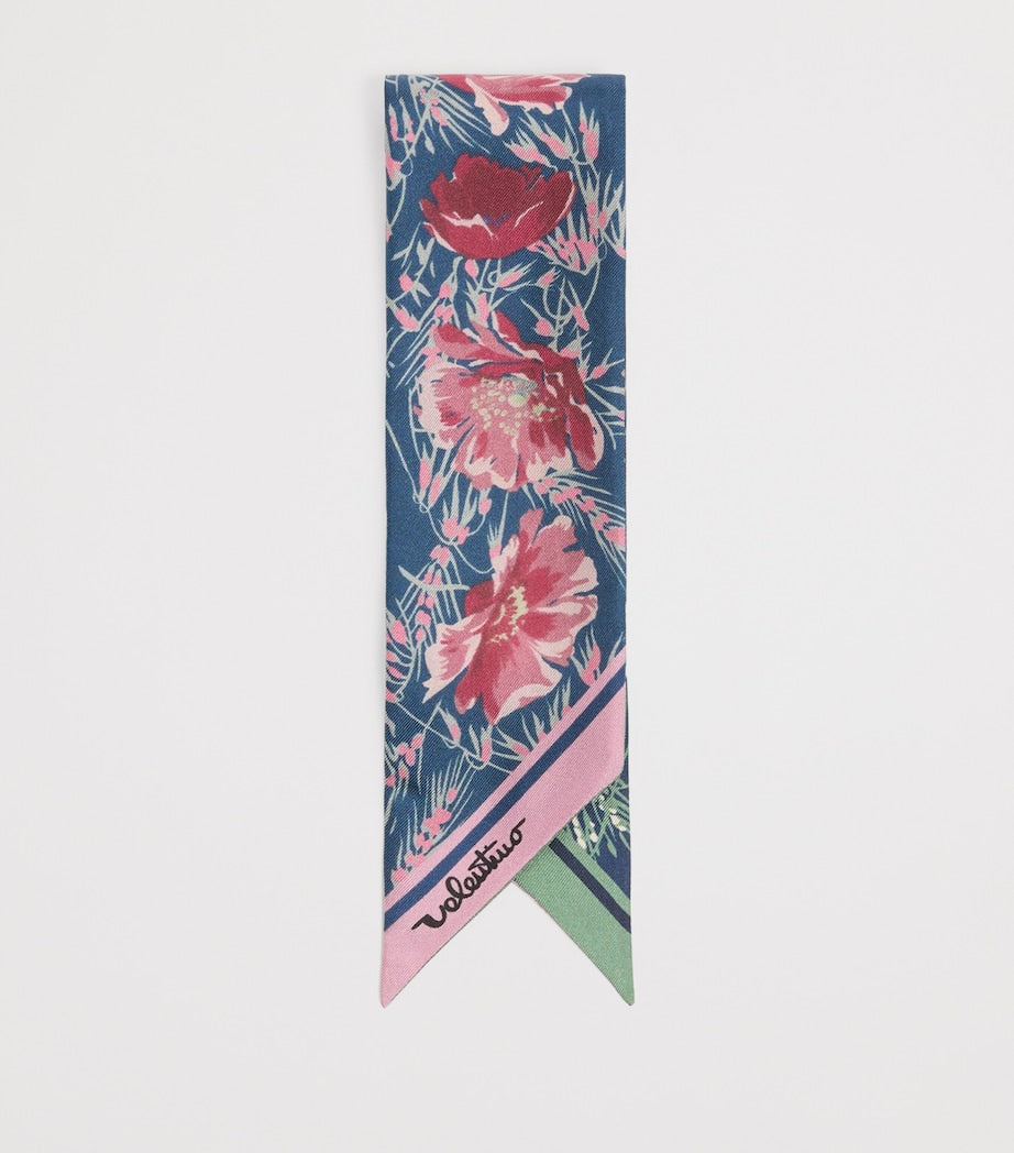Valentino Garavani silk floral print scarf 6x180cm - British product