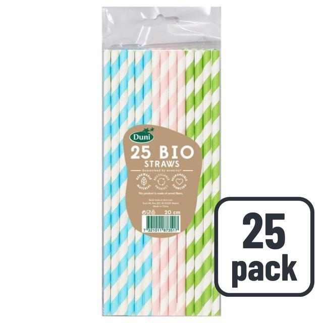 Duni Bio Pastel Recyclable Paper Straws   25 per pack GOODS M&S   