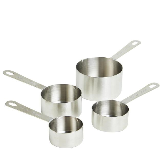 M&S Stainless Steel Measuring Cups Silver GOODS M&S   