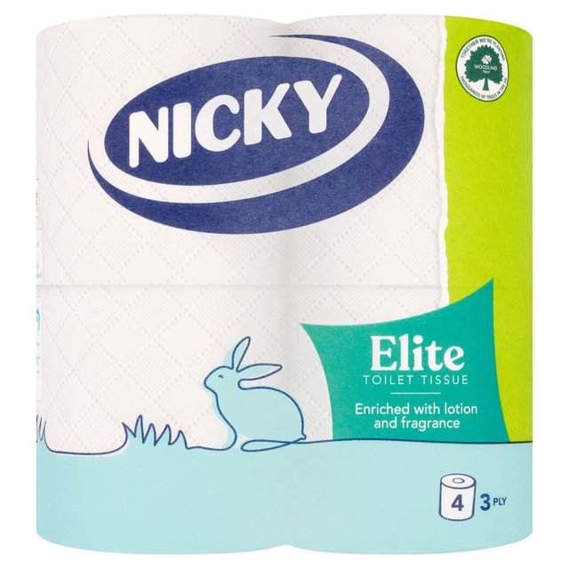 Nicky Elite Toilet Tissue 4 Pack   4 per pack