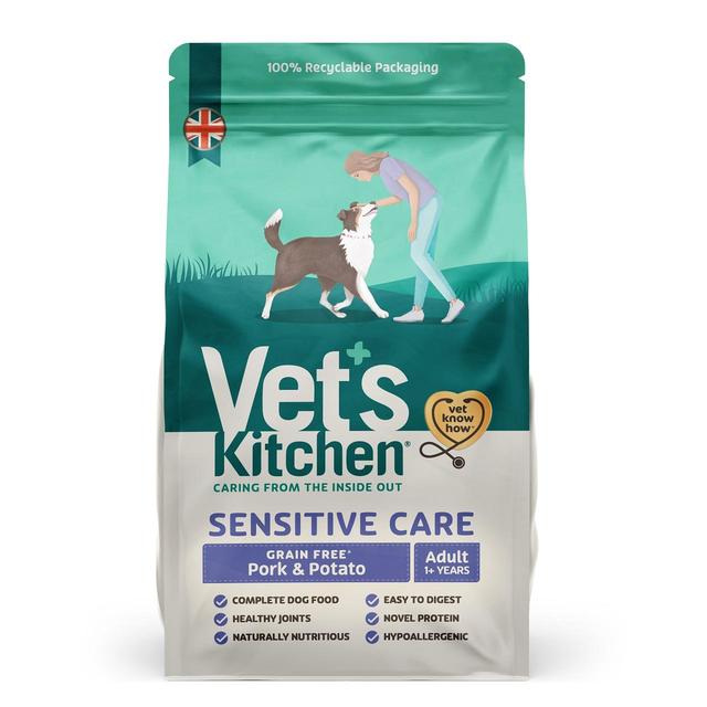 Vet's Kitchen Sensitive Care Grain Free Adult Dry Dog Food Pork & Potato   1kg GOODS M&S   