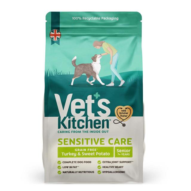 Vet's Kitchen Grain Free Senior Dry Dog Food Turkey & Sweet Potato   1kg