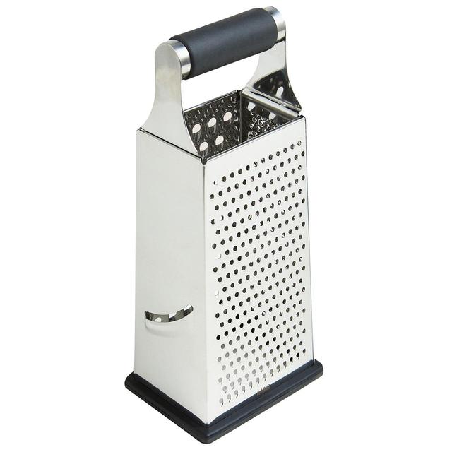 M&S SS 24cm 4 Sided Grater Silver Mix GOODS M&S   