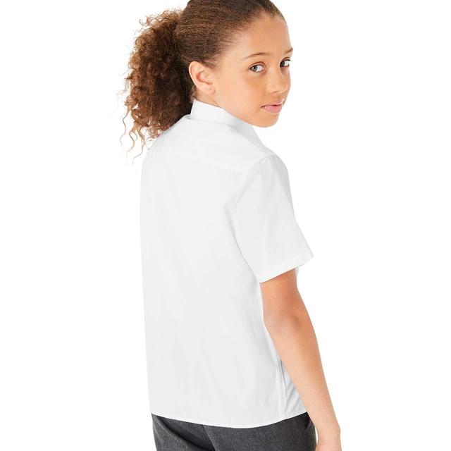 M&S Girls 3pk Easy Iron School Blouses 4-14 Years White