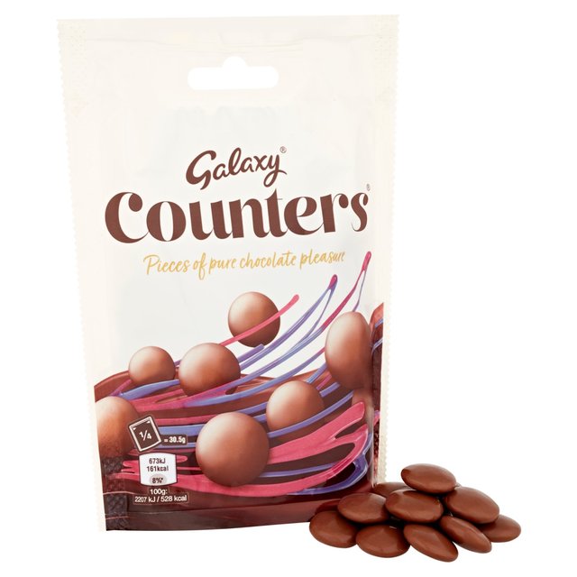 Galaxy Counters Milk Chocolate Buttons Pouch Bag   122g