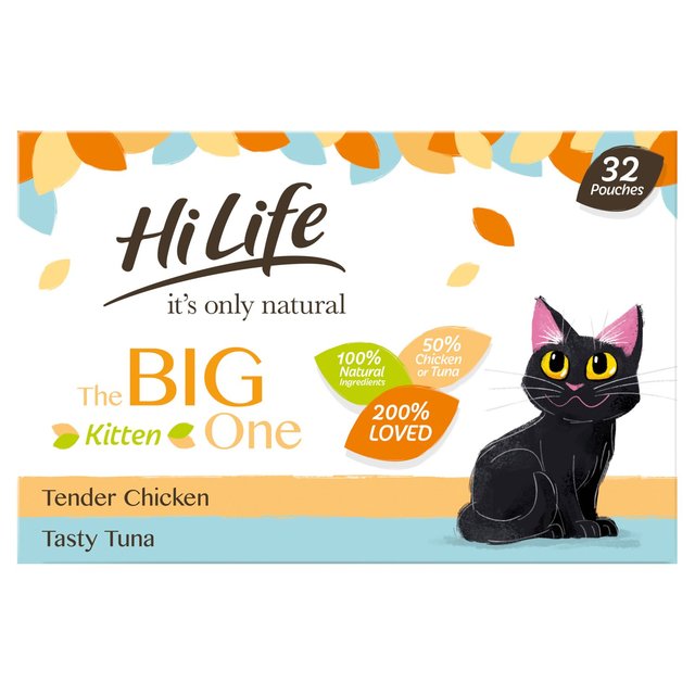 HiLife It's only Natural The Big Kitten One in Jelly Wet Cat Food   32 x 70g GOODS M&S   