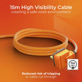 Masterplug cable reel 2 socket 15m, imported from the UK