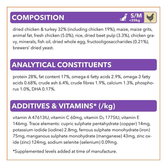 IAMS for Vitality Small/Medium Breed Dry Puppy Food with Fresh chicken   12kg GOODS M&S   