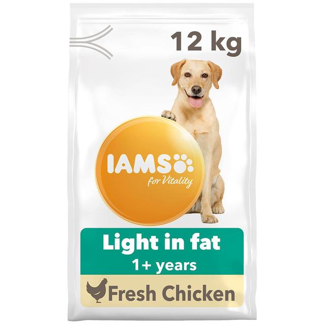 IAMS for Vitality Light in Fat Adult Dry Dog Food with Fresh chicken   12kg GOODS M&S   