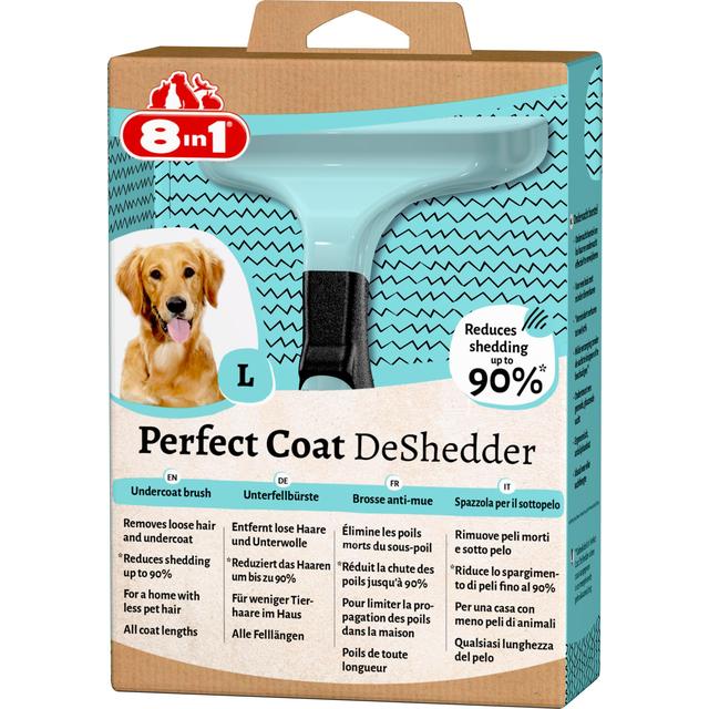 8in1 Perfect Coat DeShedder Dog L Grooming Comb GOODS M&S   