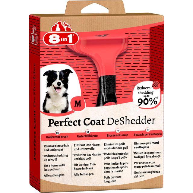 8in1 Perfect Coat DeShedder Dog M Grooming Comb GOODS M&S   