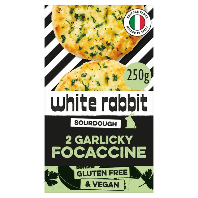 White Rabbit  The Garlicky Focaccine Twin Pack   2 x 135g