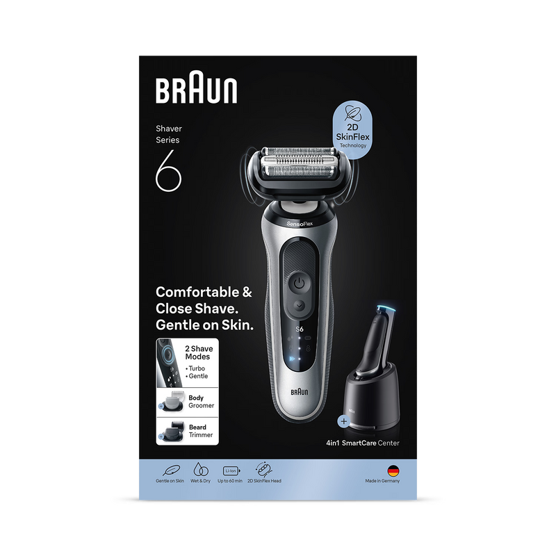 Braun Series 6 electric shaver Silver - British product