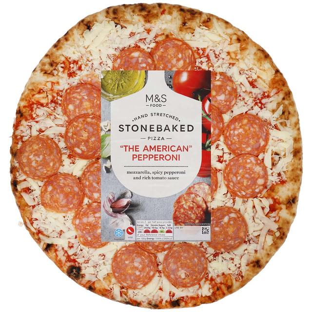 M&S Stone Baked Pizza with Pepperoni   385g GOODS M&S   