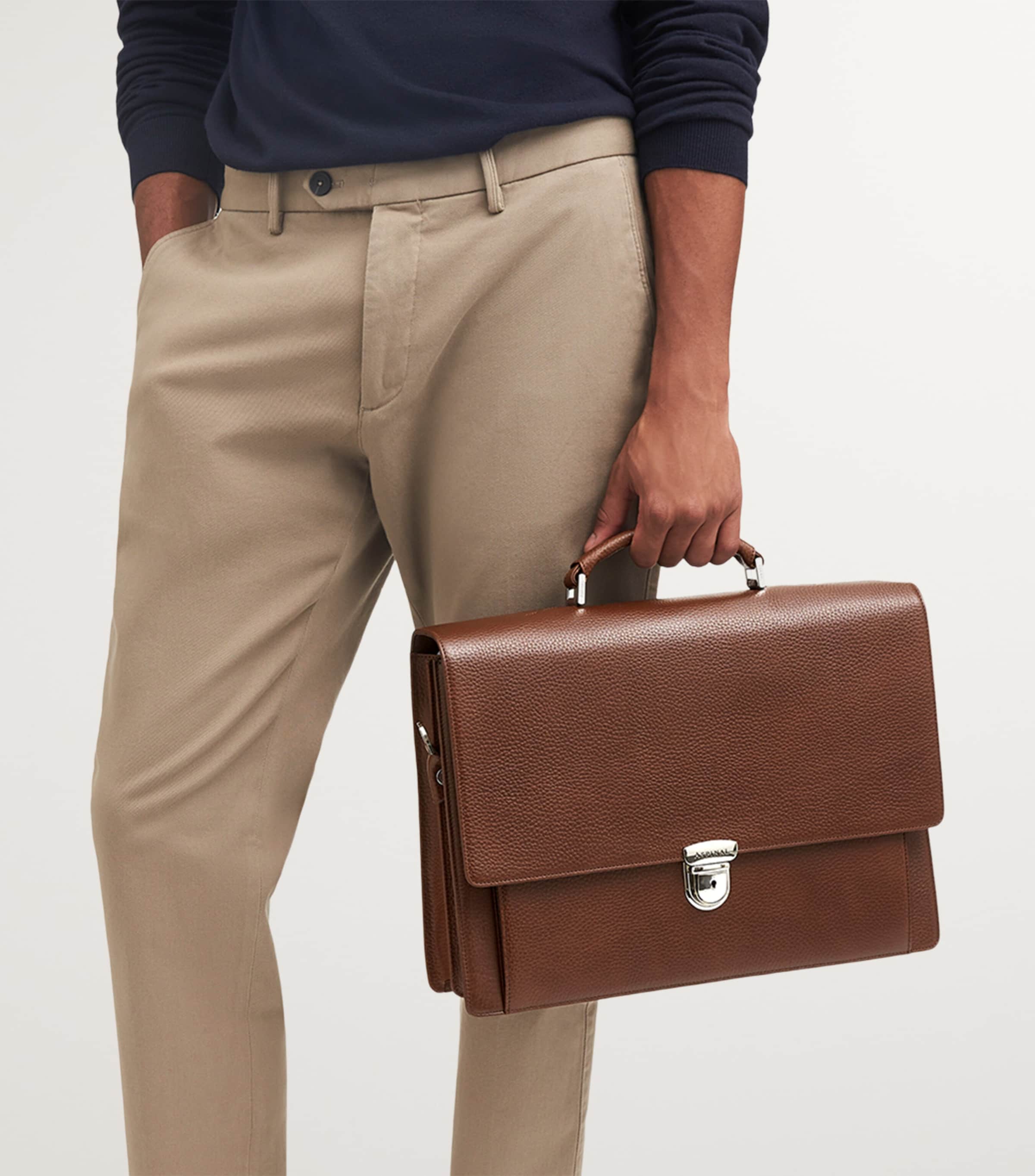 Aspinal of London leather city laptop briefcase - British product