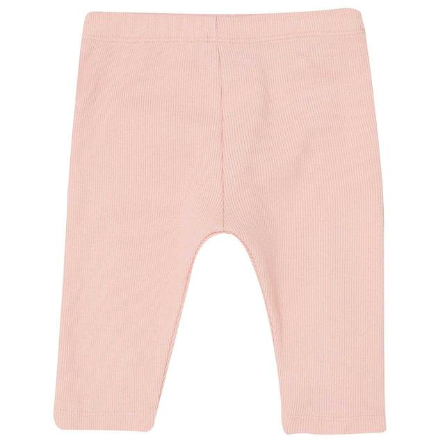 M&S Unisex Cotton Ribbed Leggings 0-3 Years Carnation