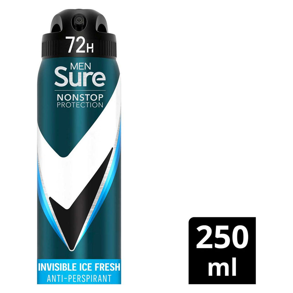 Sure Men Invisible Ice Fresh Nonstop Protection Anti-perspirant Deodorant Aerosol 250ml