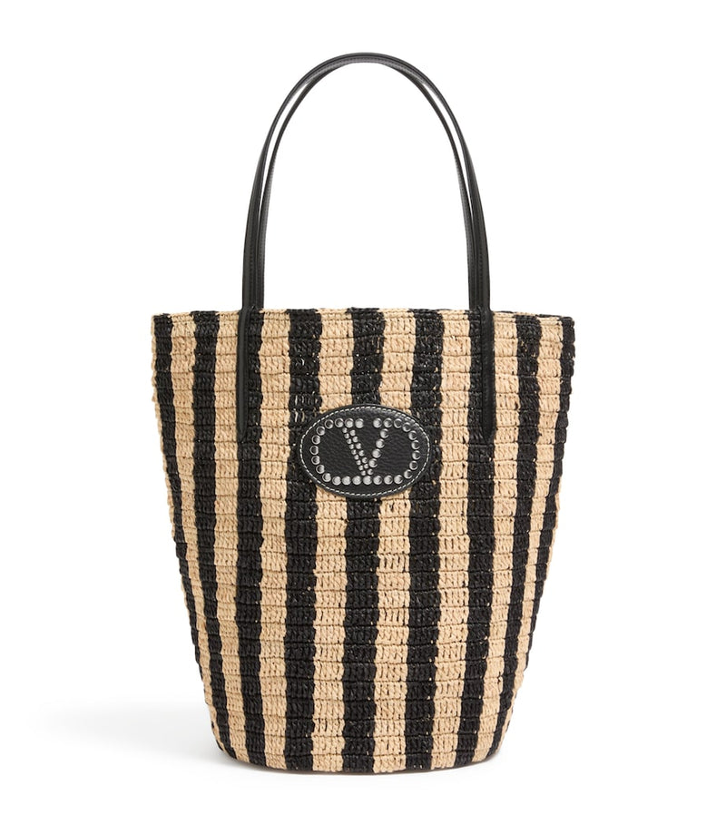Valentino Garavani straw raffia bucket bag - British product