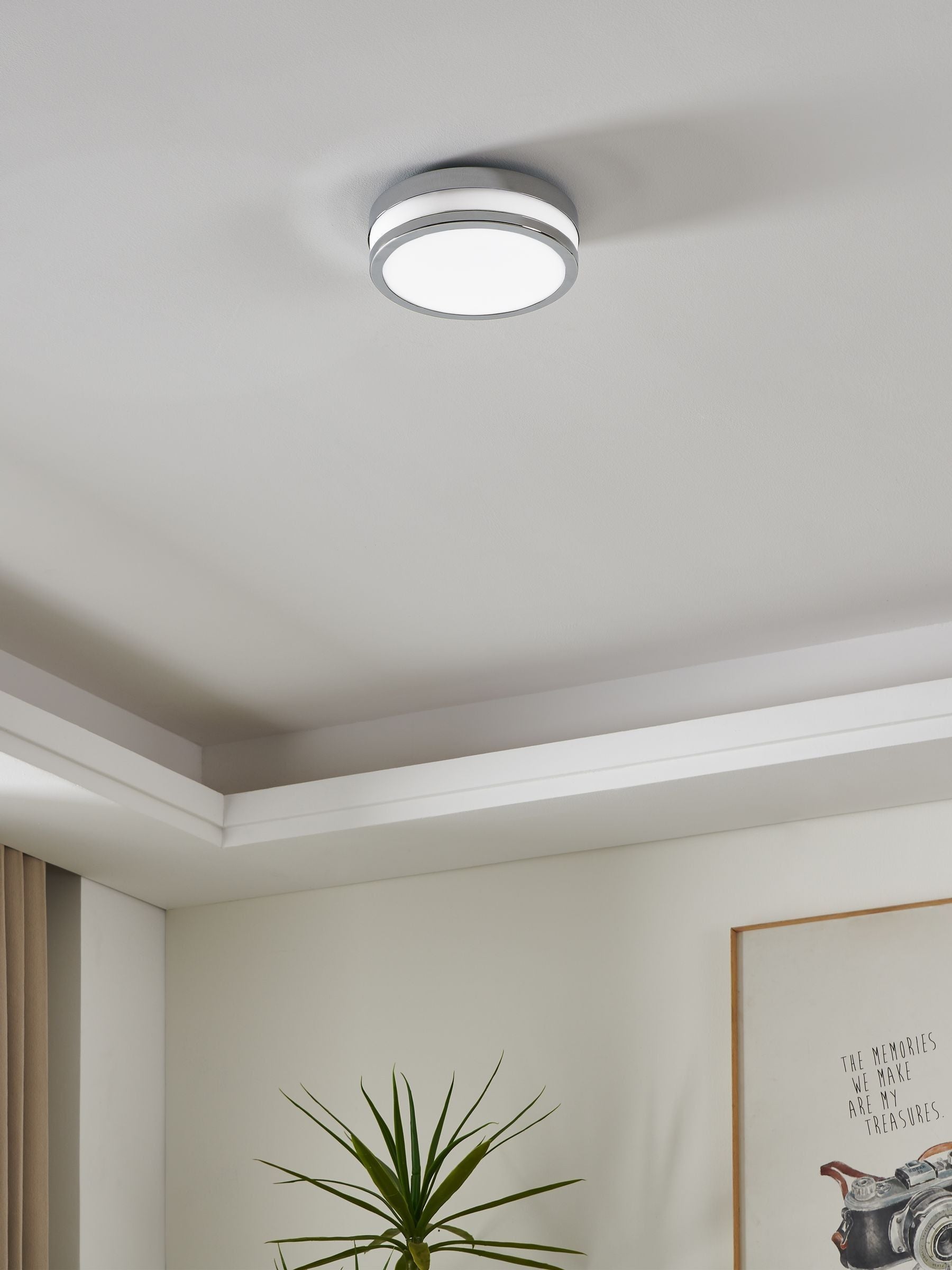 Eglo Silver Palermo LED ceiling light (British brand)