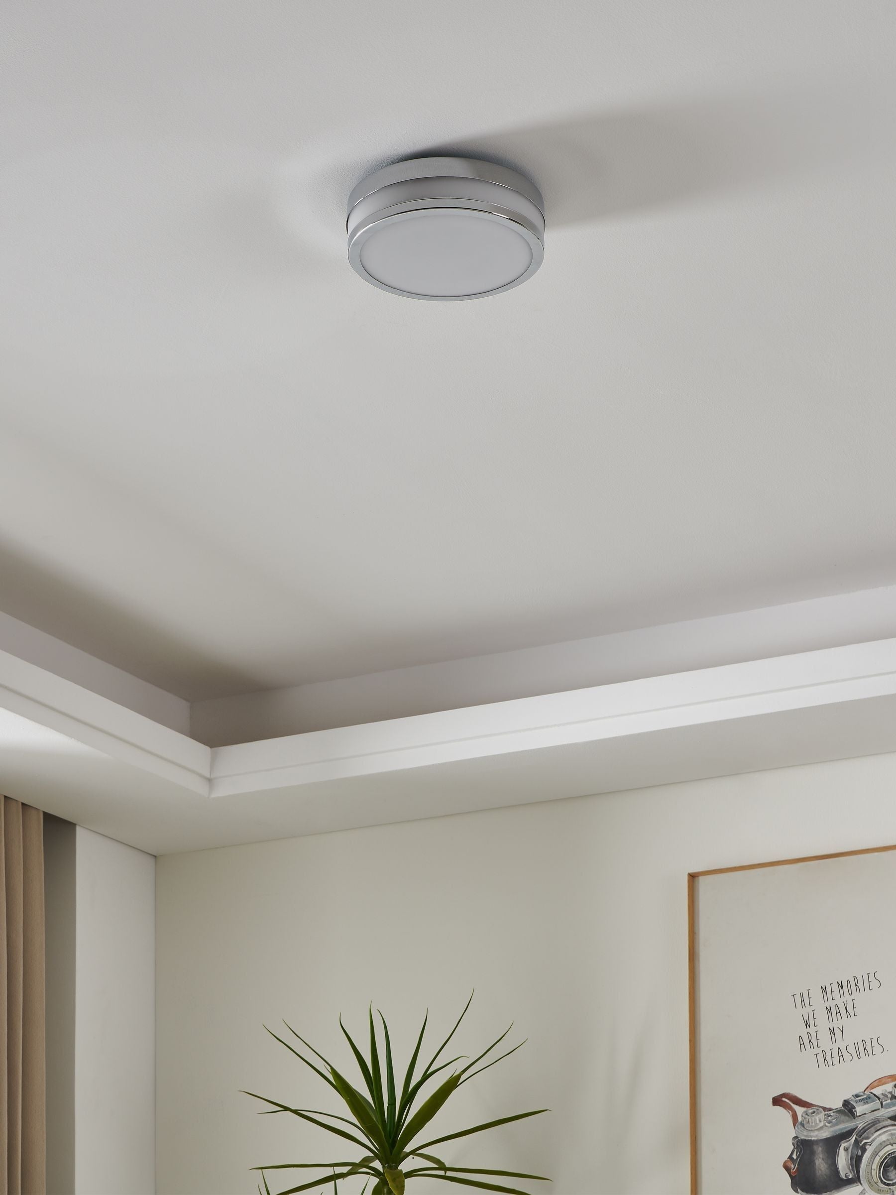 Eglo Silver Palermo LED ceiling light (British brand)