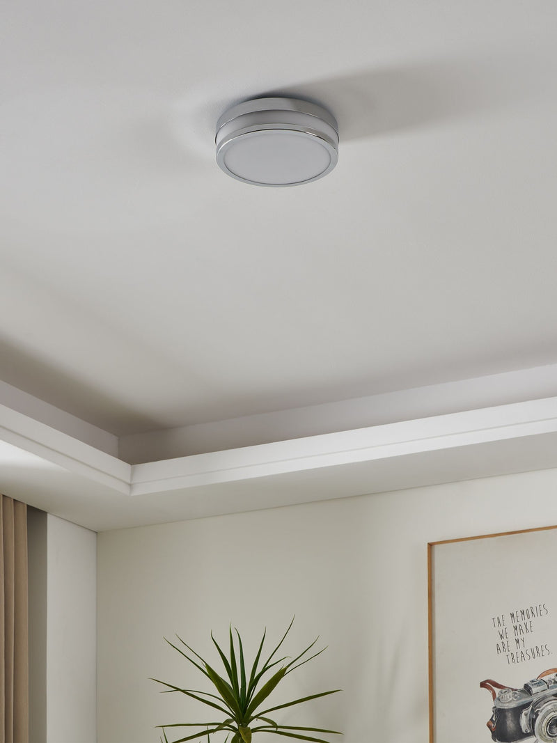 Eglo Silver Palermo LED ceiling light (British brand)