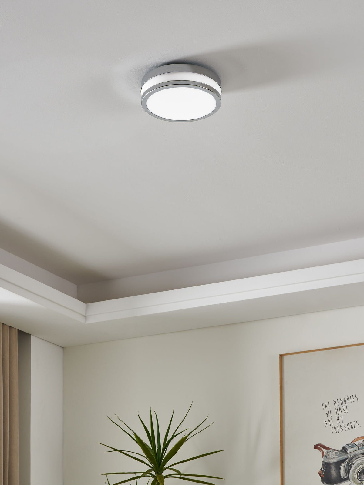 Eglo Silver Palermo LED ceiling light (British brand)