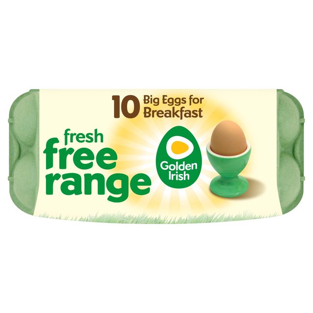 Golden Irish Free Range Big Breakfast Eggs   10 per pack GOODS M&S   