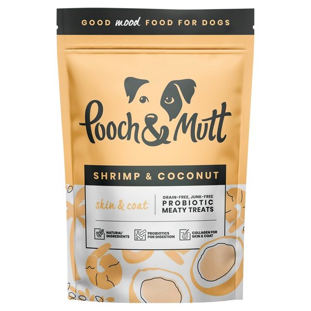 Pooch & Mutt Shrimp and Coconut Coat Care Meaty Dog Treats   120g