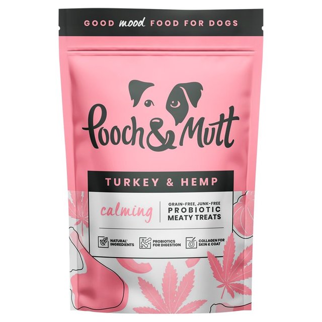 Pooch & Mutt Turkey and Hemp Calming Meaty Dog Treats   120g