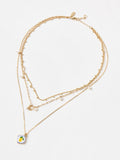 Oliver Bonas faux pearl lemon pendant necklace, imported from the UK