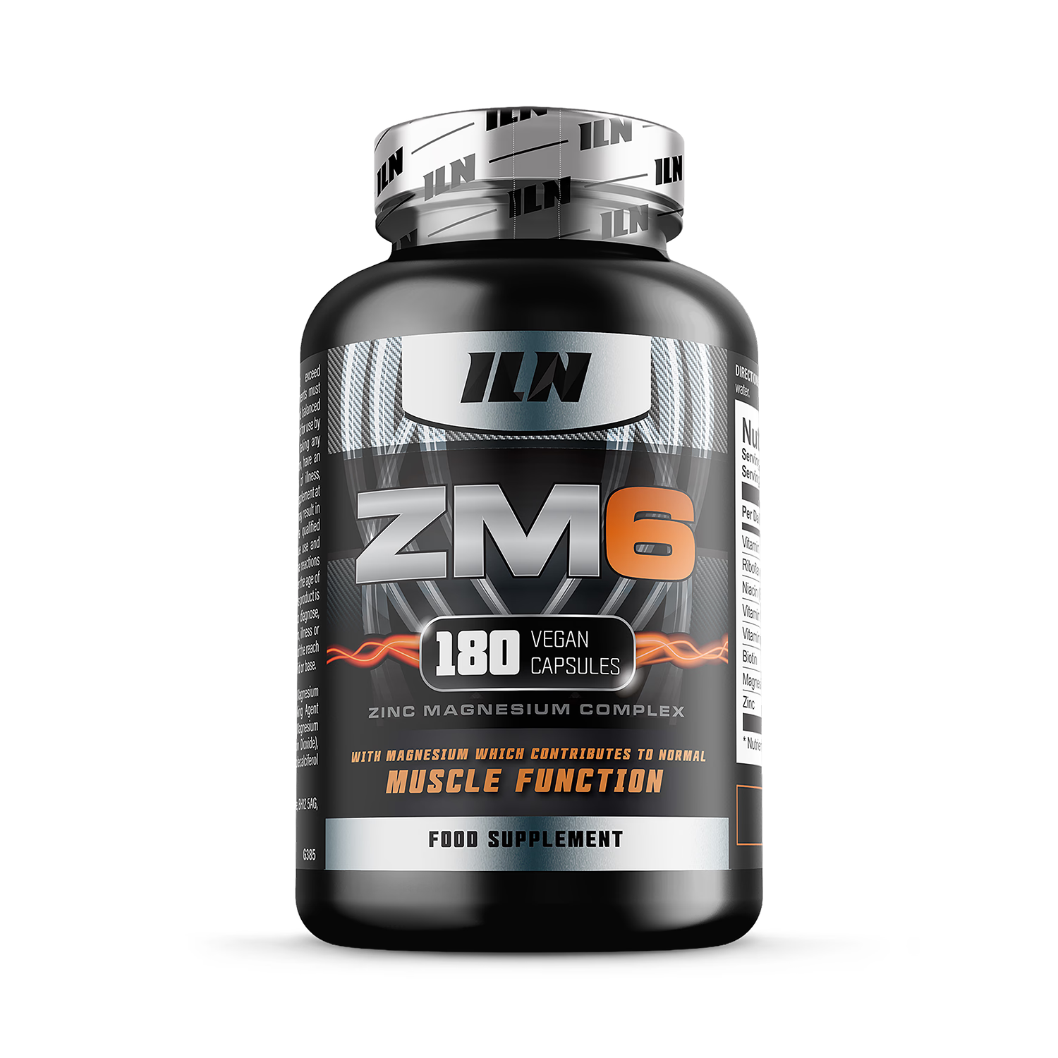 Iron Labs Nutrition ZM6 high strength zinc magnesium supplement 180 capsules, UK version
