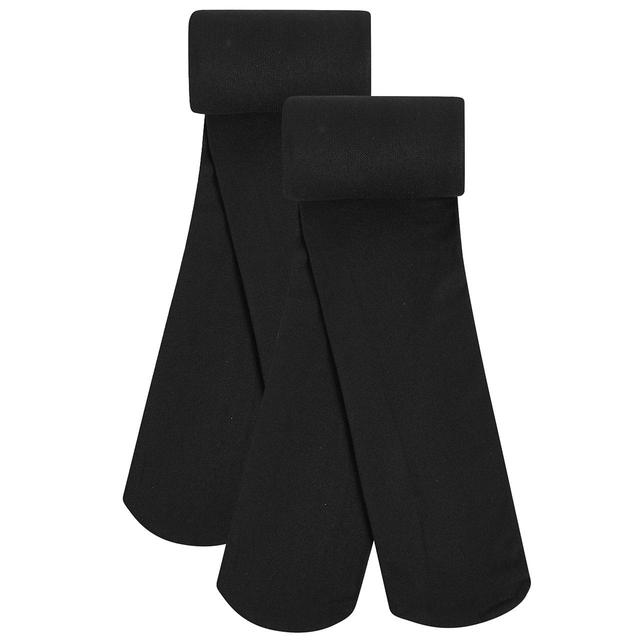 M&S Girls 60 Denier Tights 2 Pack 3-9 Years Black