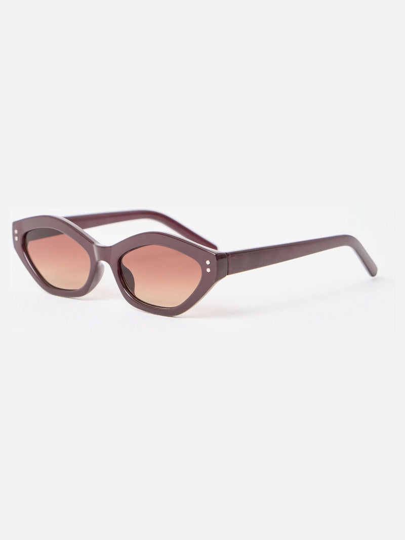 Oliver Bonas brown angled sunglasses chocolate frame (British brand)