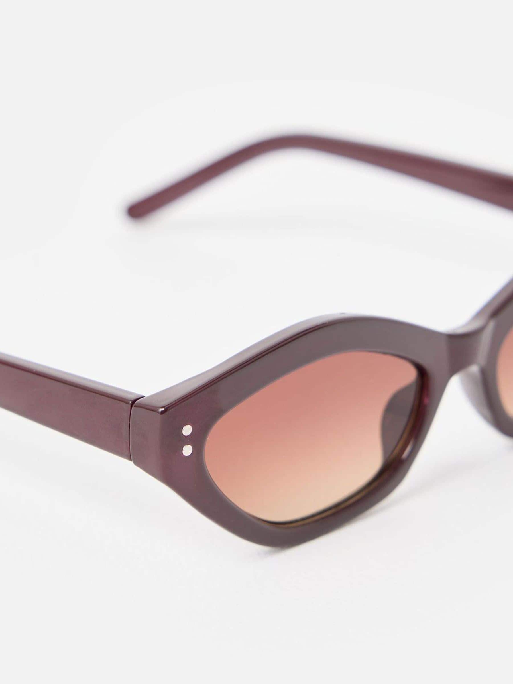 Oliver Bonas brown angled sunglasses chocolate frame (British brand)