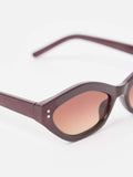 Oliver Bonas brown angled sunglasses chocolate frame (British brand)