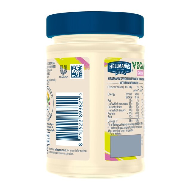 Hellmann's Vegan Garlic Mayonnaise   270g