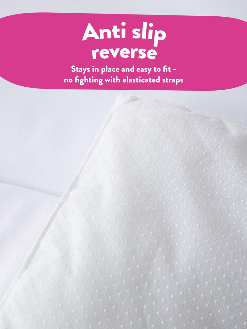 Slumberdown white breathable anti-slip mattress protector (British brand)