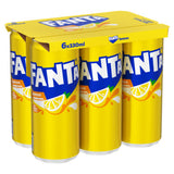 Fanta Lemon 6-pack 330ml cans, imported from the UK